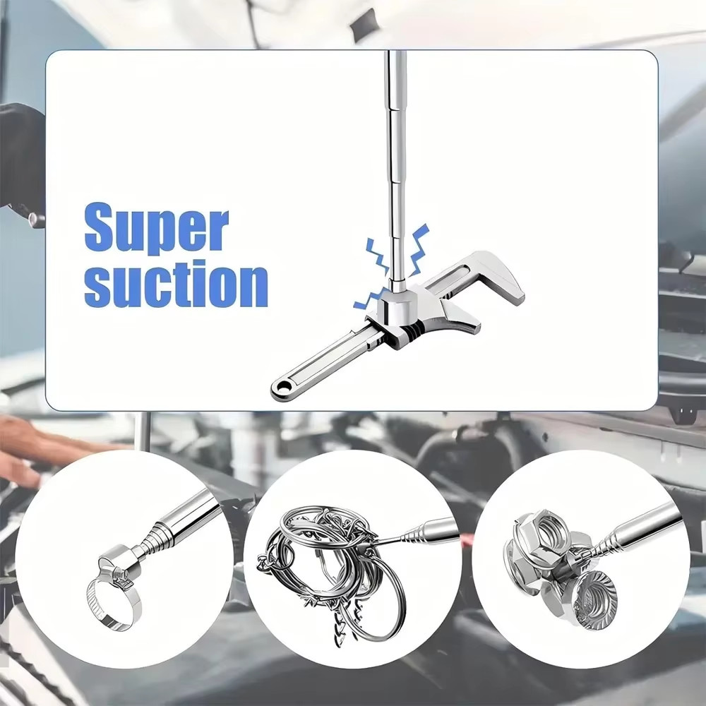 Telescopic Magnetic Pick Up Tool Long Reach Magnet Extendable Extending 3lb Pen