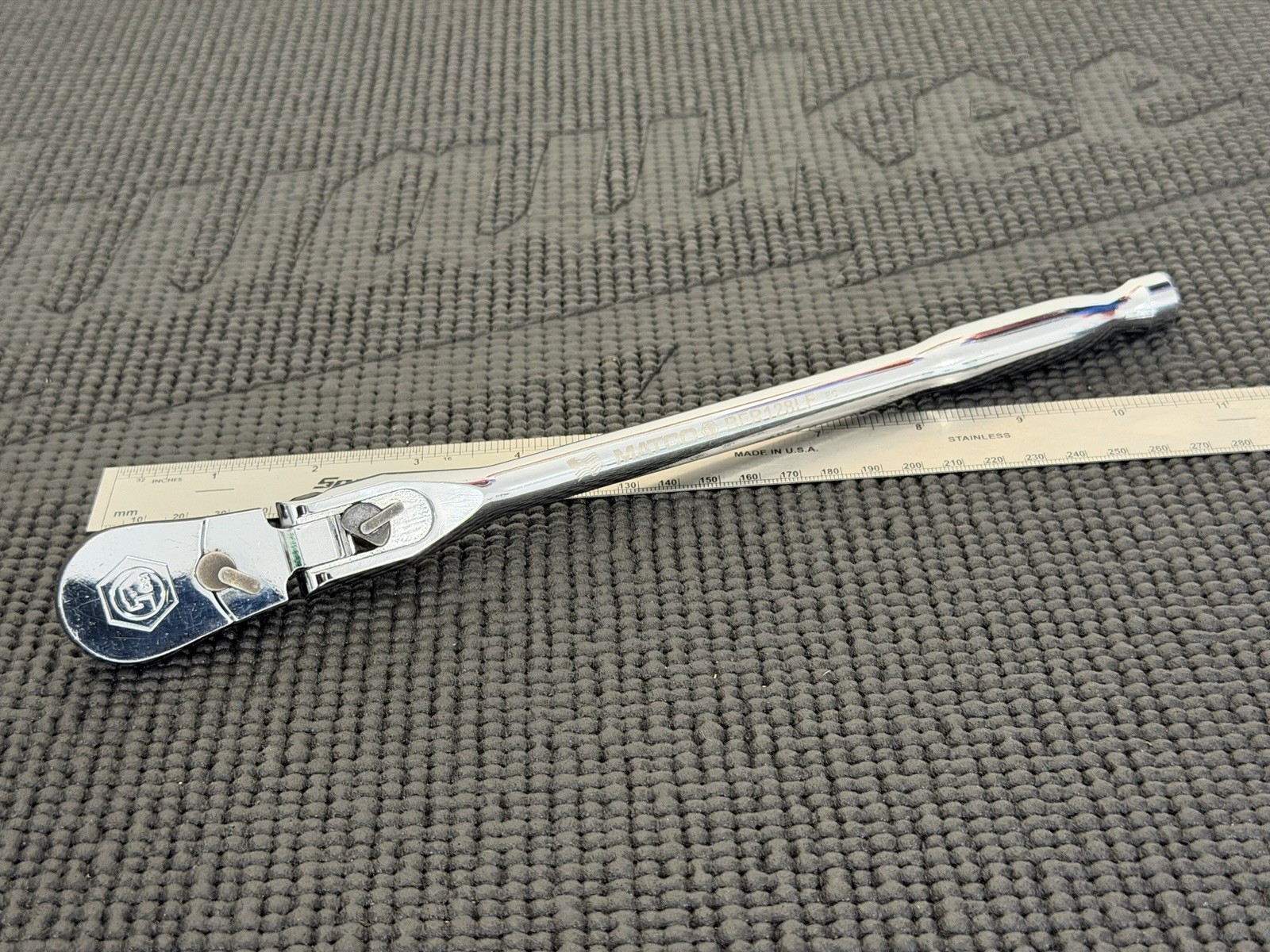 Matco 3/8” Drive 88 Tooth 11-1/2″ Locking Flex Head Ratchet USA🇺🇸 – BFR128LF