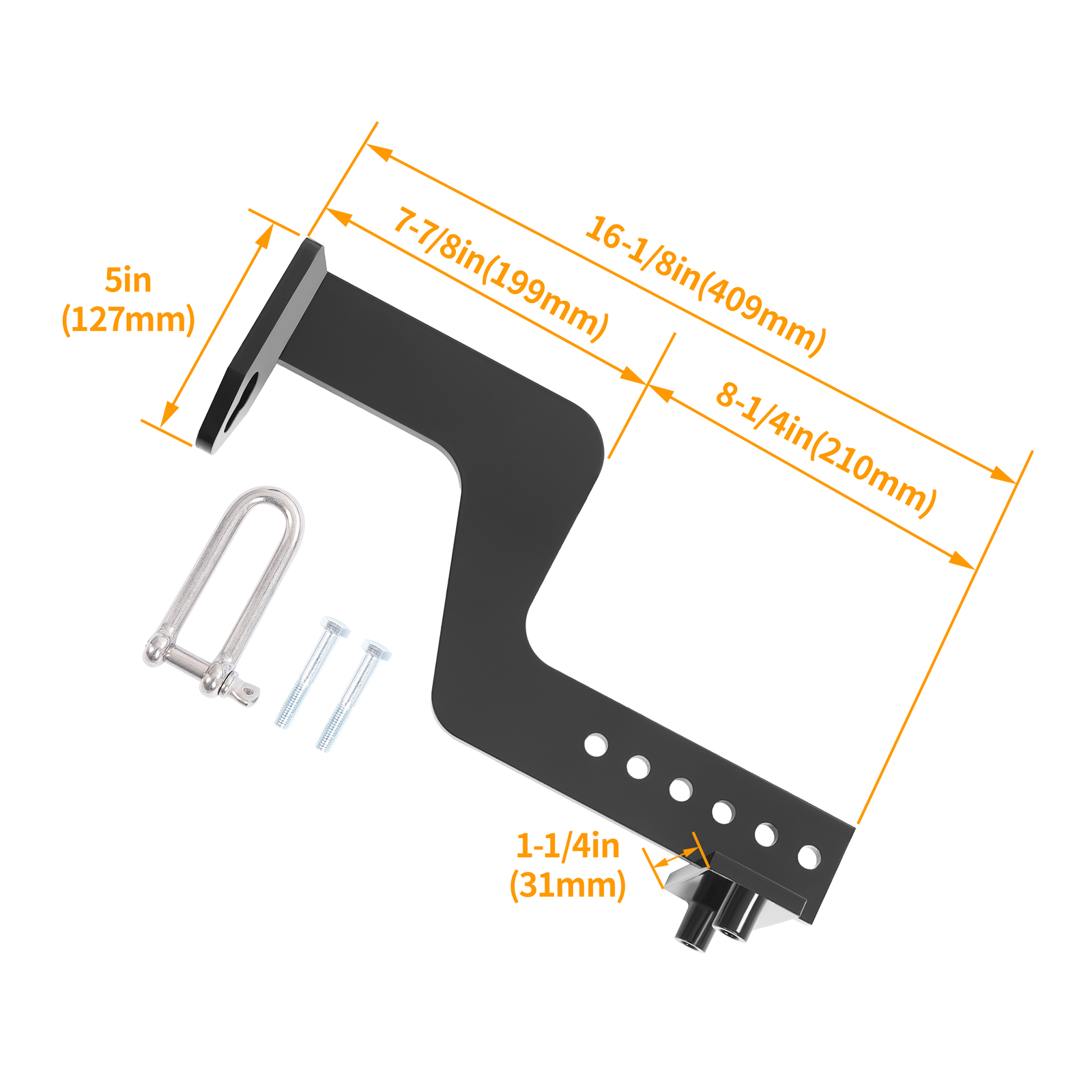 Black For Hemi Engine Lifting Fixture Bar Set Powder Coated Steel W/Hardware