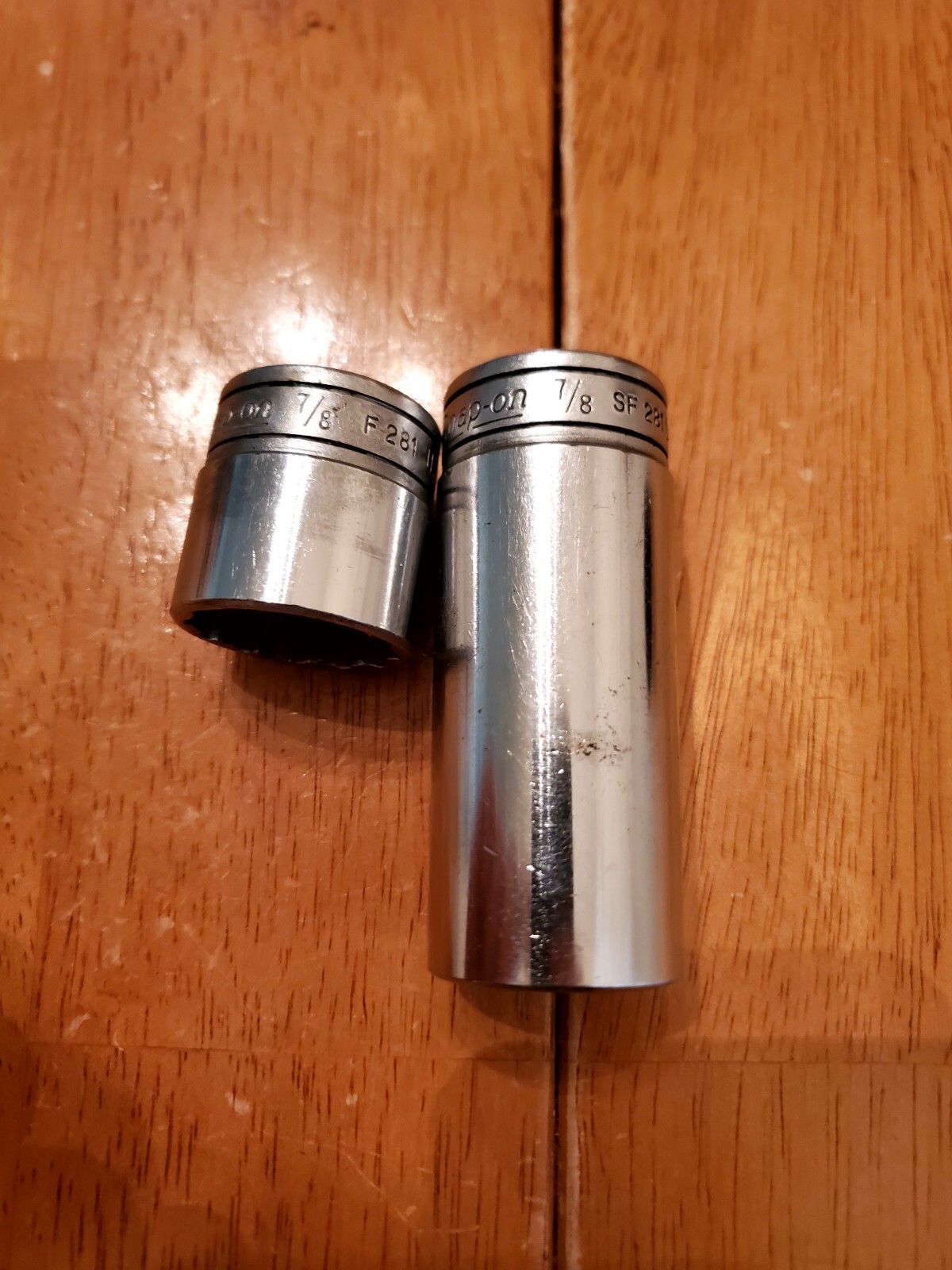 Snap On 3/8 Drive 7/8 12Pt Shallow Deep Sockets Lot Of 2