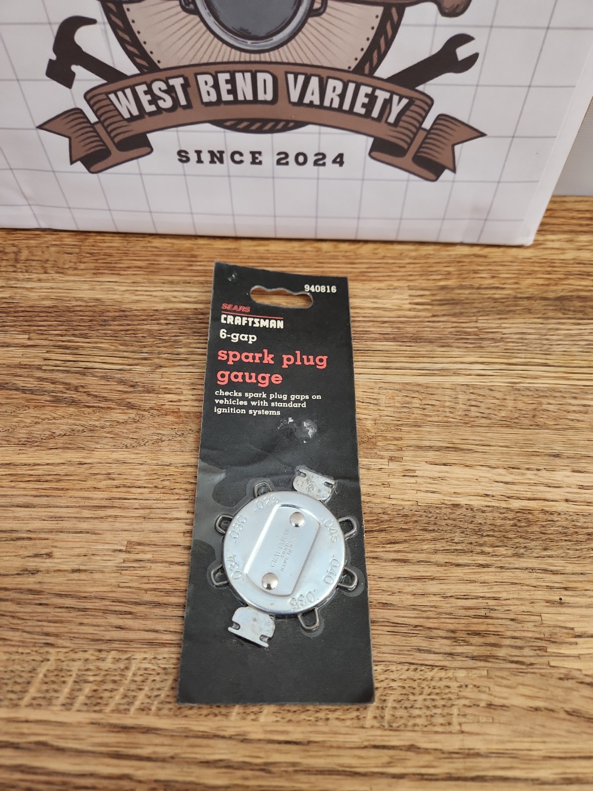 NOS Craftsman 6-Gap Spark Plug Gauge USA 40816