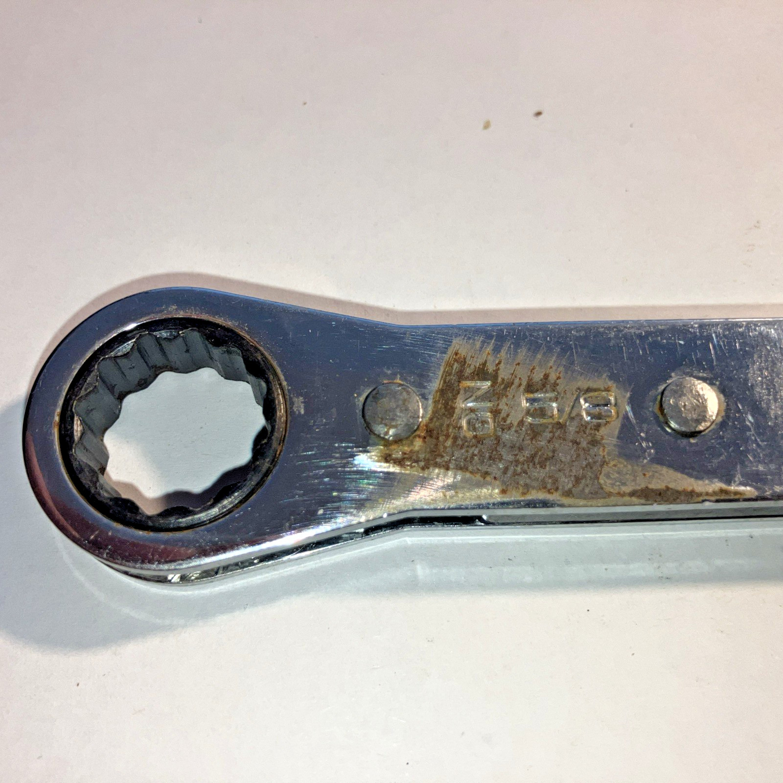 Snap-o Tools R2024A 5/8″ X 3/4″ Flat 12 Pointt Ratcheting Box End Wrench USA
