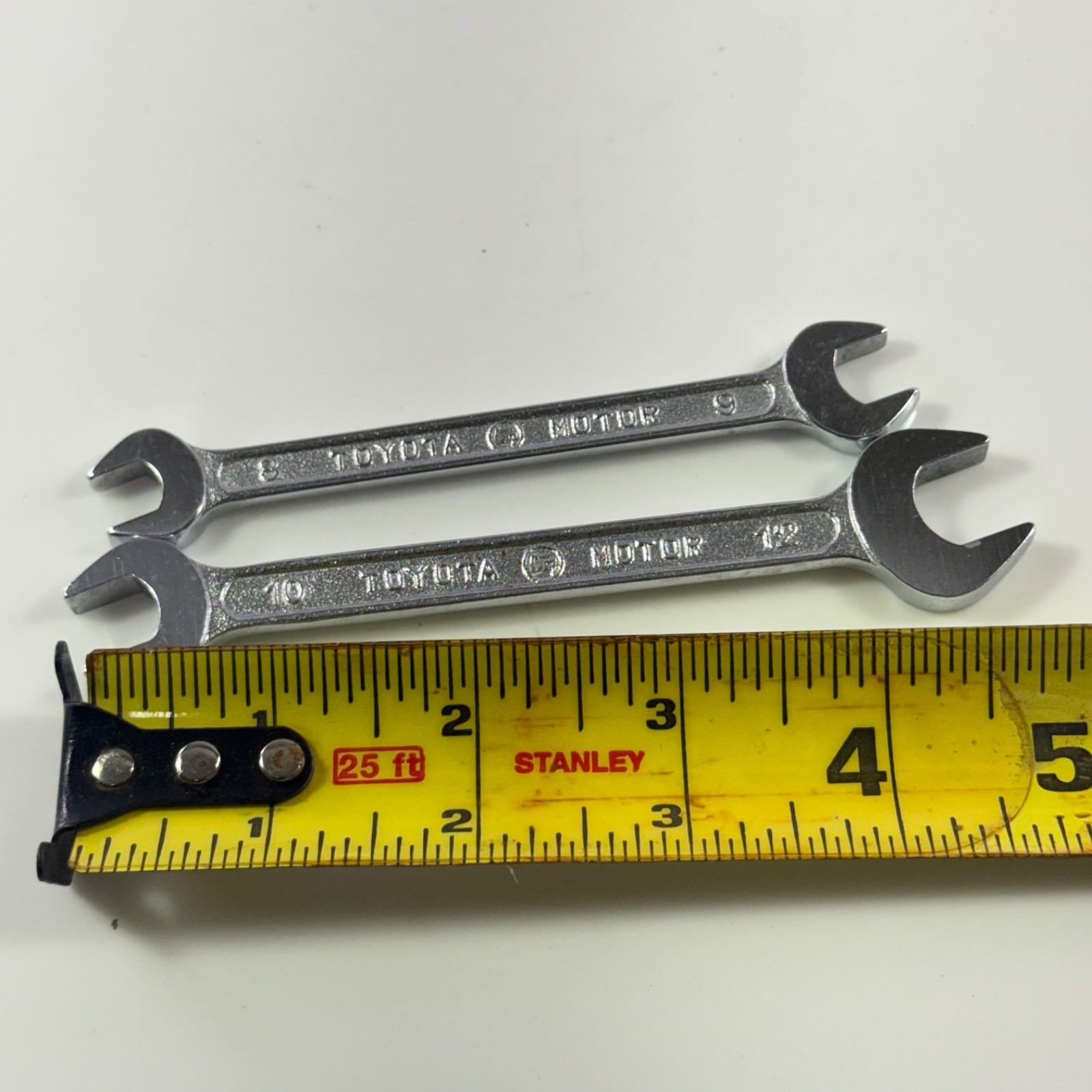 Toyota Motor OEM Wrench Set 8x9mm 10x12mm Nickel Chrome Vanadium Vintage JDM