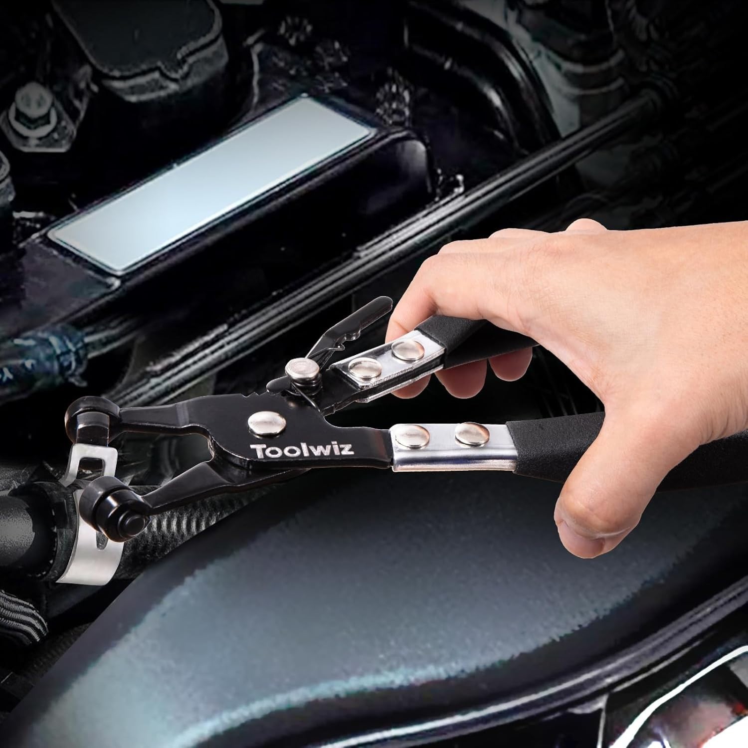 Automotive Hose Clamp Tool: Heavy Duty Carbon Steel Pliers for Easy Installation
