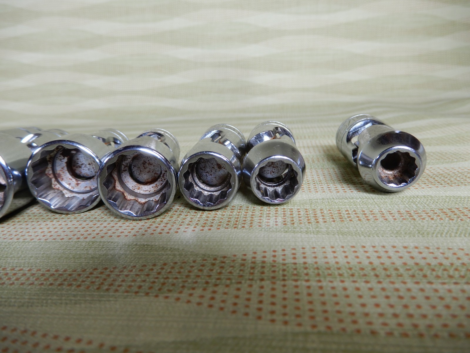 Snap-On Swivel End Socket Set 3/8 Drive 10 Pieces Great Condition VX