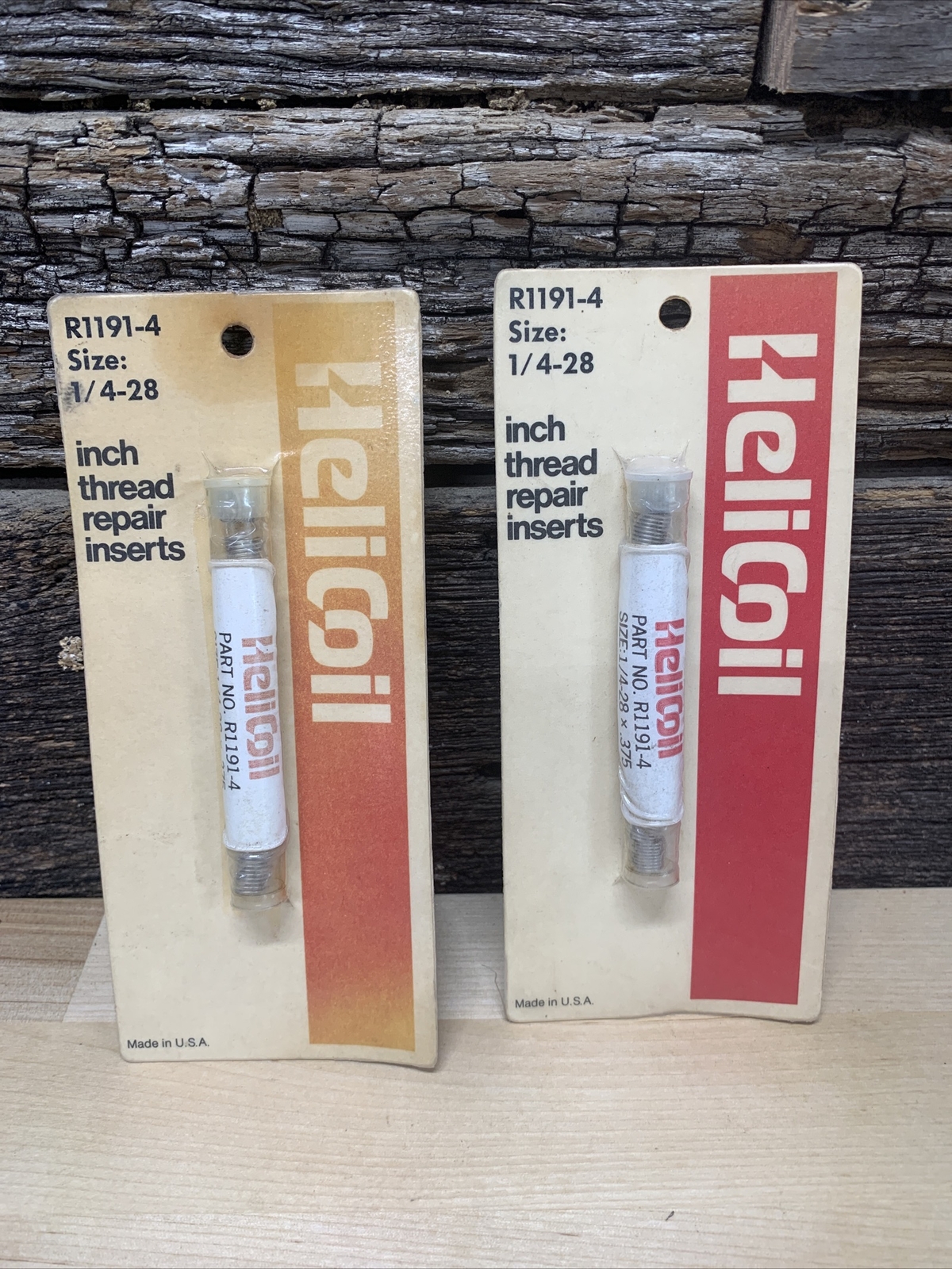(QTY 24)HeliCoil R119-4 Inch Thread Repair Inserts 1/4-28