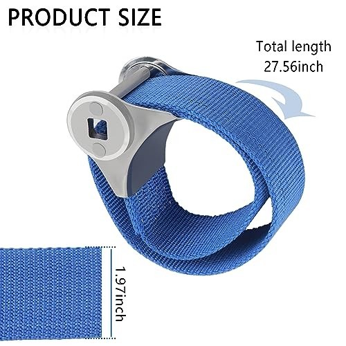 Oil Filter Wrench with Strap Wrench,Adjustable Removal Tool Blue
