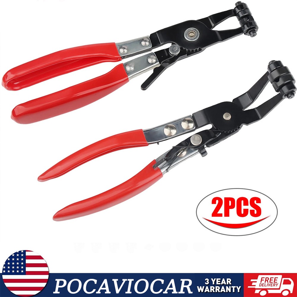 2x Hose Clamp Pliers Car Water Pipe Fuel Coolant Spring Bundle Removal Tools US