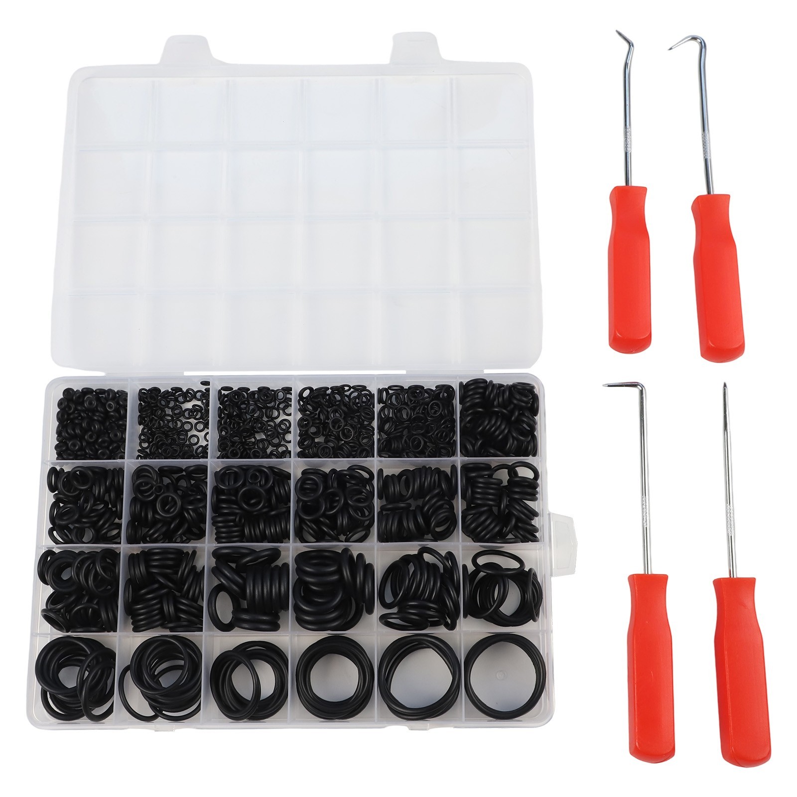 Organized 1020pcs O Rings with Plastic Storage for Easy Identification