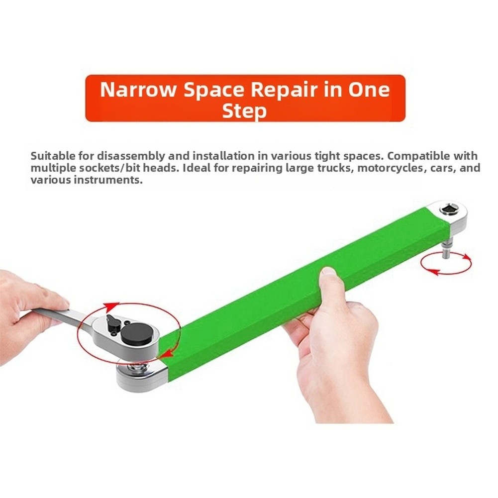 Automotive Ratchet Wrench Set with Extension and Multiple Adapter Sizes