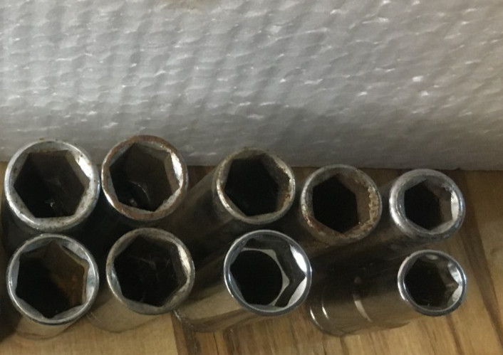 Lot Of 15 MM BENCHTOP, GEAR WRENCK, GREAT NECK, & OTHER Deep Sockets 3/8″ Drive