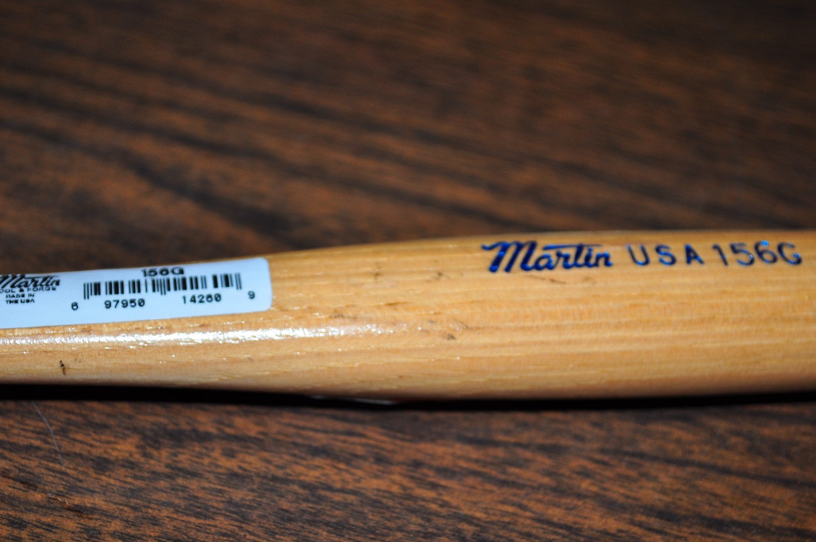 AUTO BODY LON PICK HAMMER W/ROUND DING HEAD WOOD HANDLE MARTIN 156G MADE IN USA