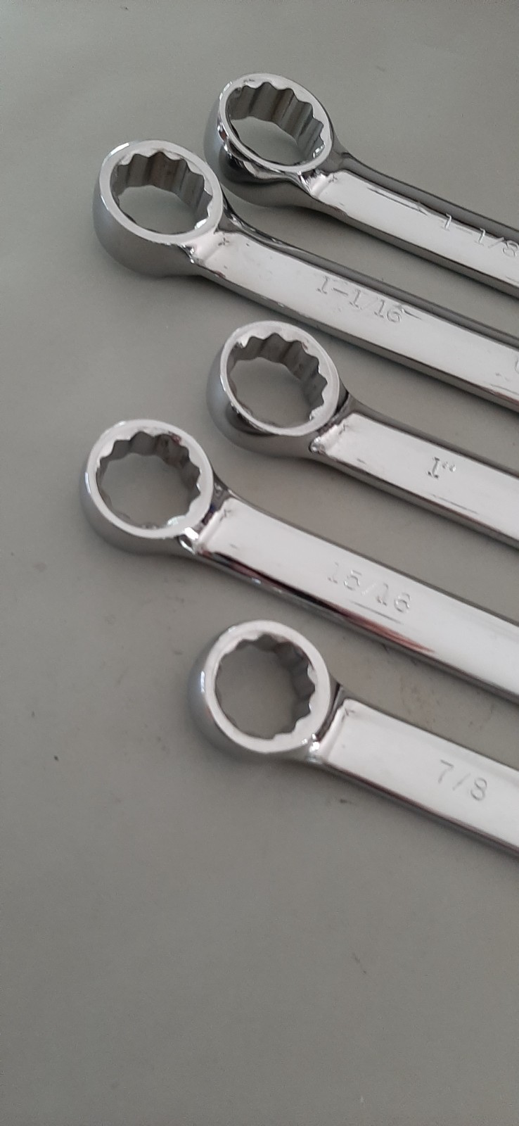 CRAFTSMAN COMBINATION LONG PATTERN POLISHED 12PT SAE WRENCH SET 7/8 to 1-1/8