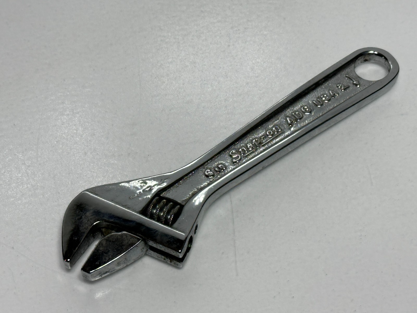 Snap-On Tools USA AD6 6″ / 150mm Full Polish Chrome Finish Adjustable Wrench
