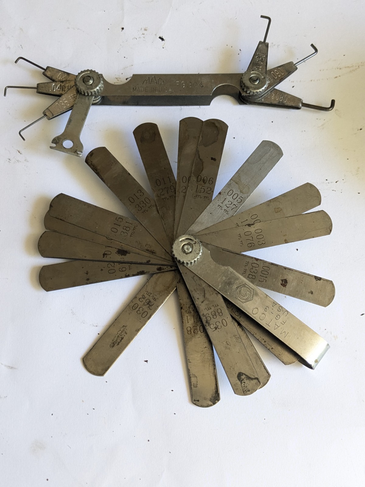 Lot Mac Tools Fg304 Wire Spark Plug Gapper & Matco FG-3 Blade feeler gauge