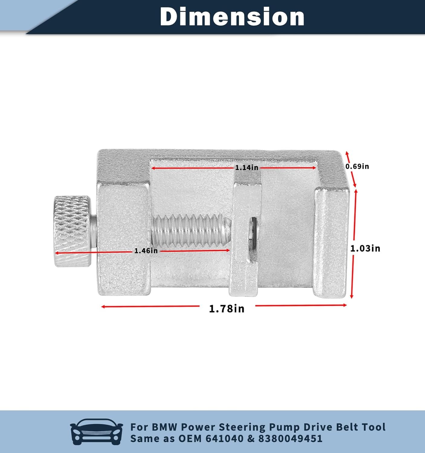 3458 A/C Belt Installation Tool Compatible for BMW N62&Mini W17 A/C Belt 641040