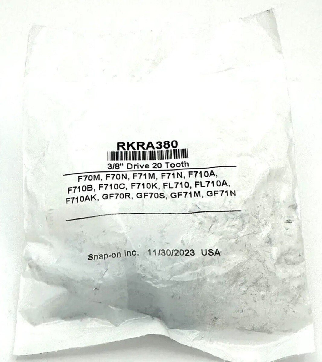 *NEW* Snap-on 3/8″ Drive 20 Tooth Ratchet Repair Kit Parts RKRA380 ~ F70, F710 +