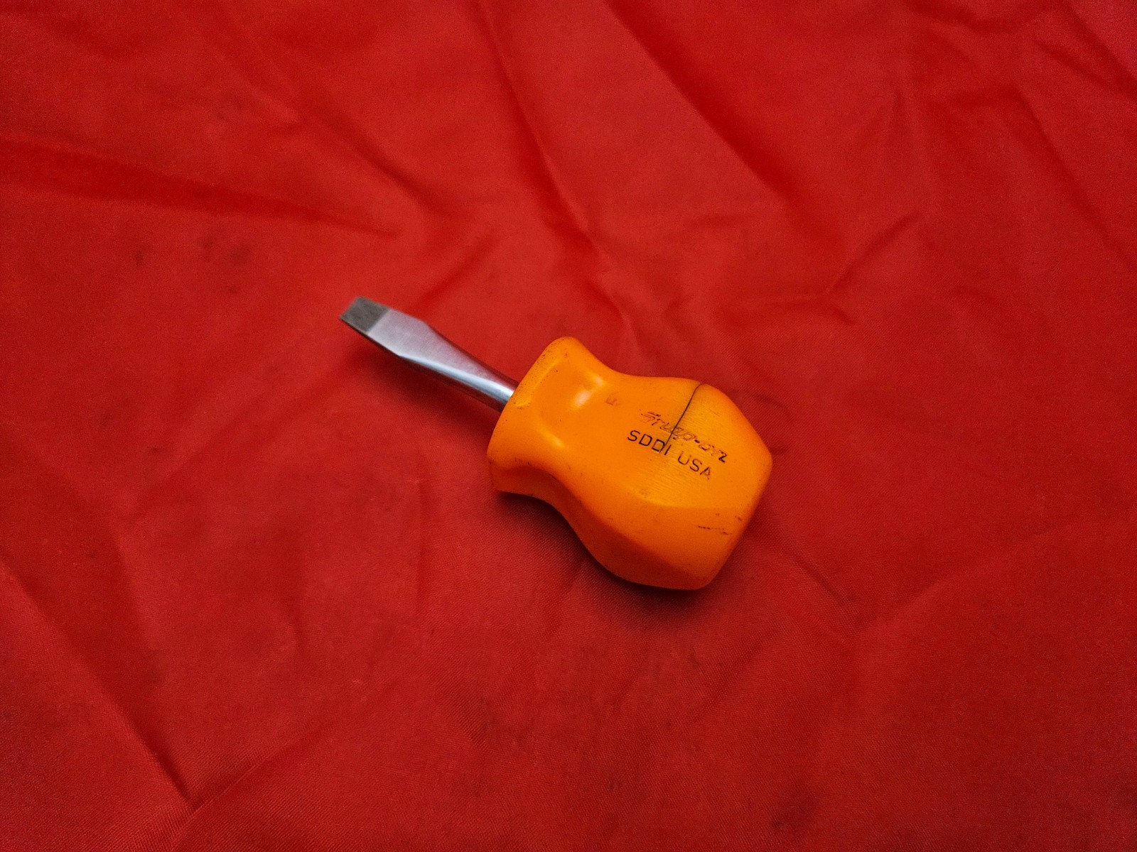 Snap-on SDD1 1/4″ Flat Head Stubby Screwdriver Orange Hard Handle USA AS IS i1