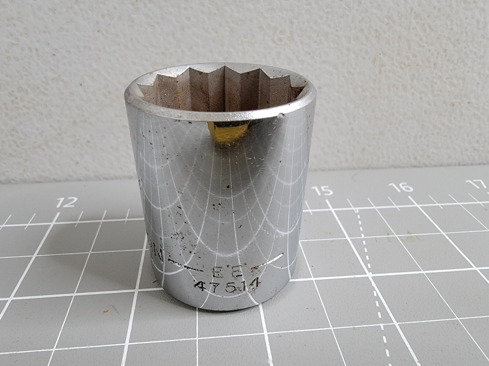 Craftsman 1 inch Chrome Socket 12 Point Shallow Standard 47514 USA Made
