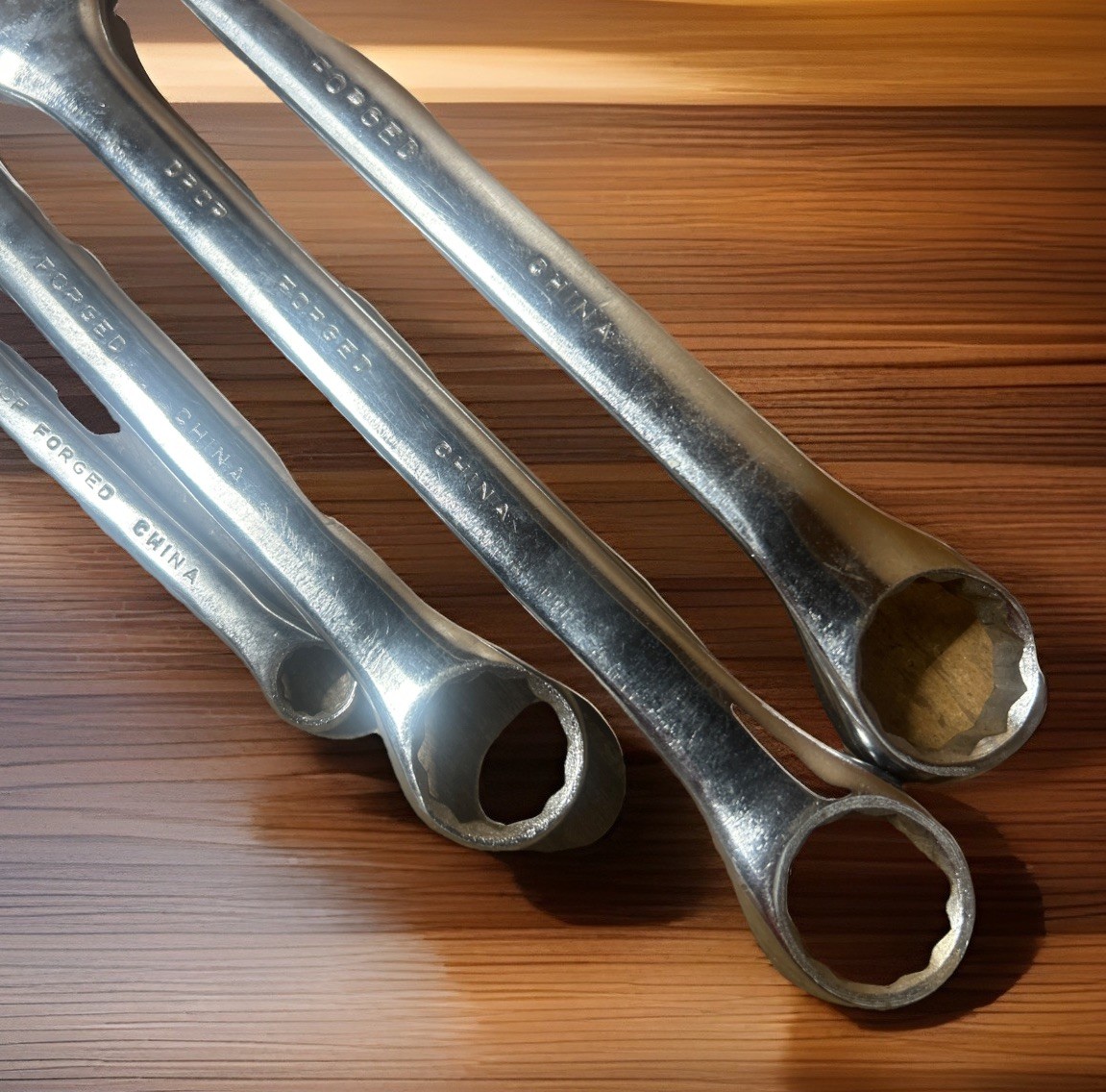 Combination Wrenches By MIT Set Of 4 Metric Size 24, 22, 21 & 10 MM Drop Forged