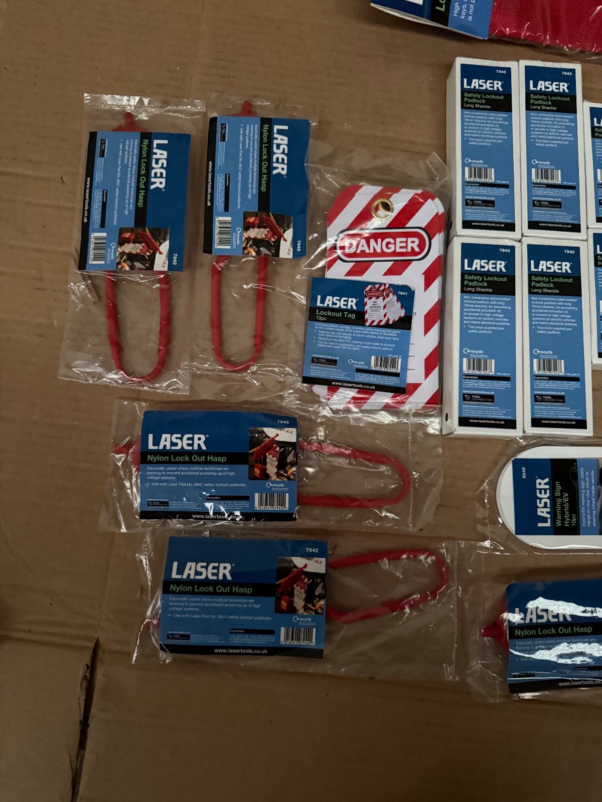 Laser 8155 Master Lockout Tagout Kit Wall Mount Safety Padlock Station VAT inc