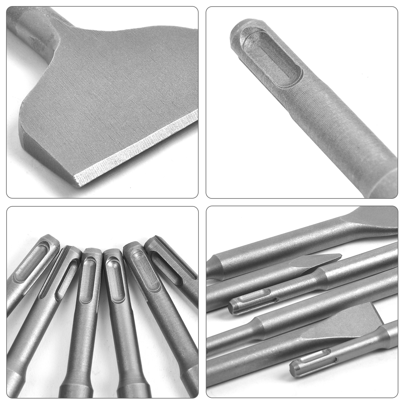 6 in 1 Chisel Kit Masonry Concrete Drill Bit Set 40Cr Steel Rotary Hammer Tools