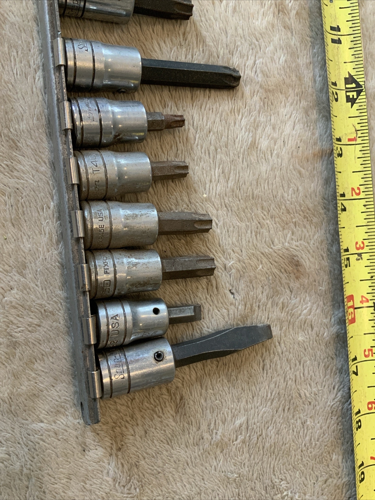 Snap On Mixed Torx And Other Sockets, See Pics…some Surface Rust…