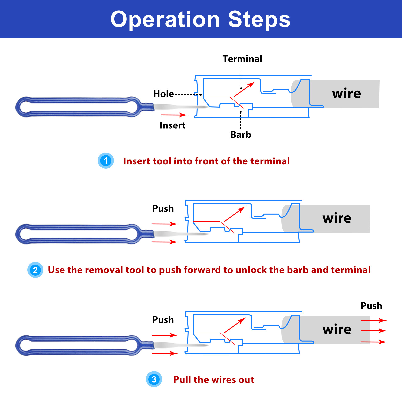 41xPinExtractorTerminalEjectorConnectorRemovalToolWithProtectiveBag
