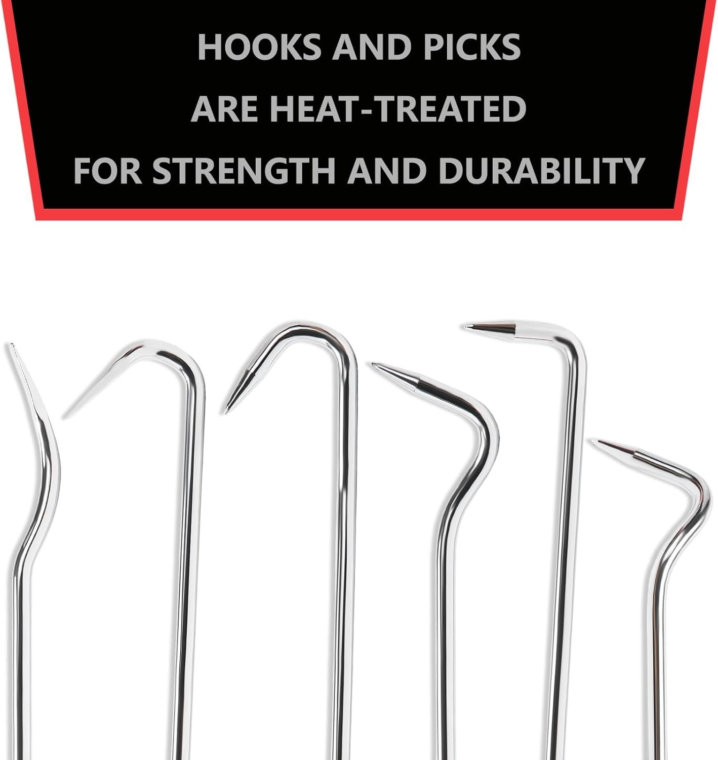 Hose Removal Hook Pick Set Pack of 6, 10″ Hose Hook, Spoon, 8″ Remover, Pulle…