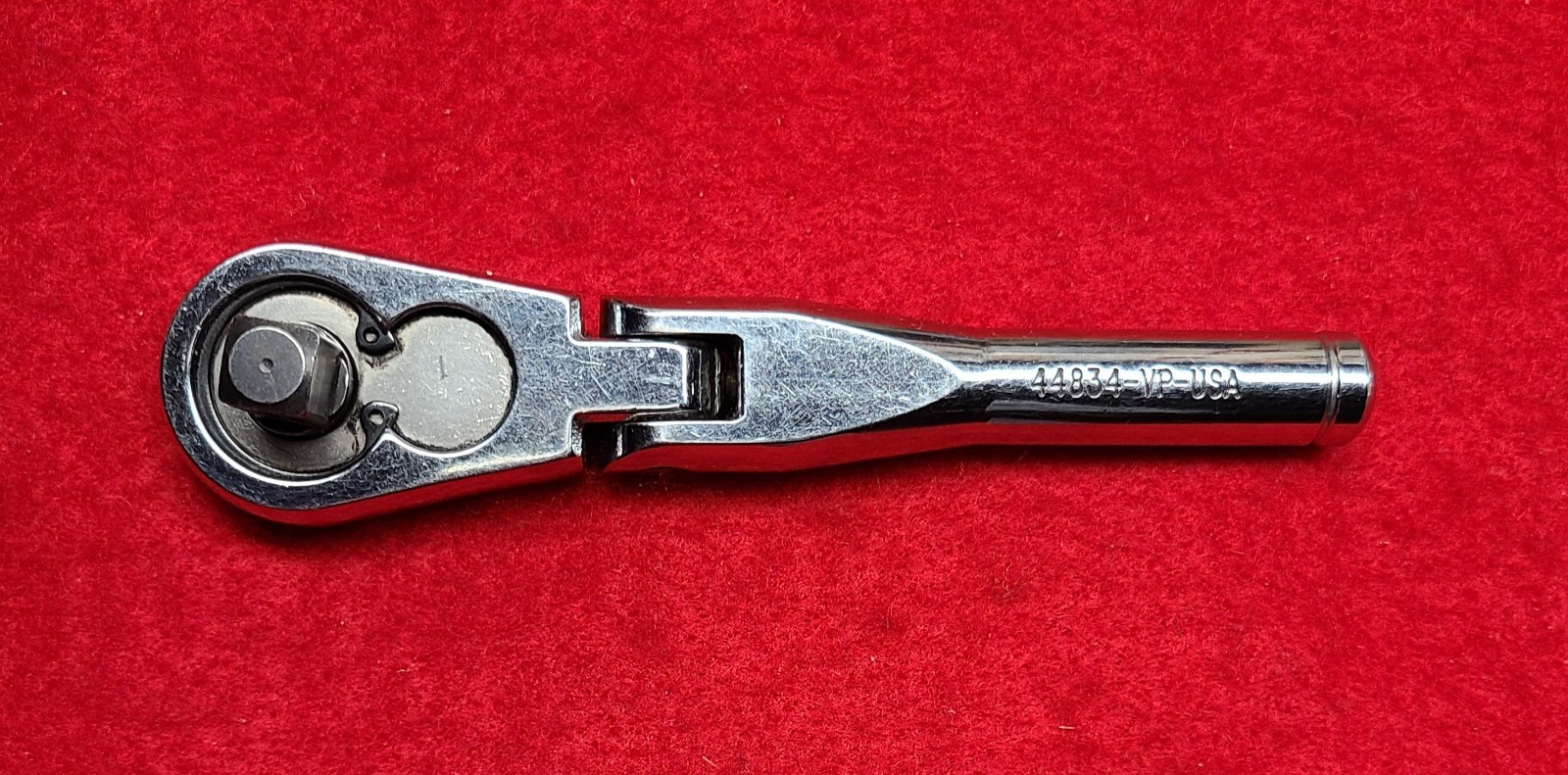 Lot-of-2 Craftsman USA Ratchets: 3/8″ Flex-Head Stubby VP44834 and 1/4″ VP44807
