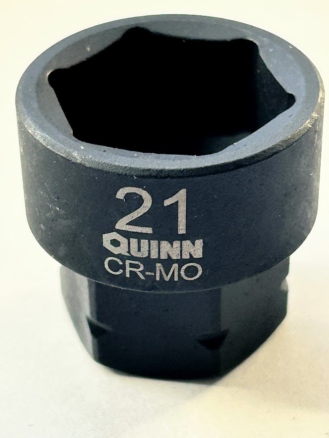 Quinn 21 mm x 1/2″ Dr Low Profile Impact Socket – 6 Point – Free USA Shipping