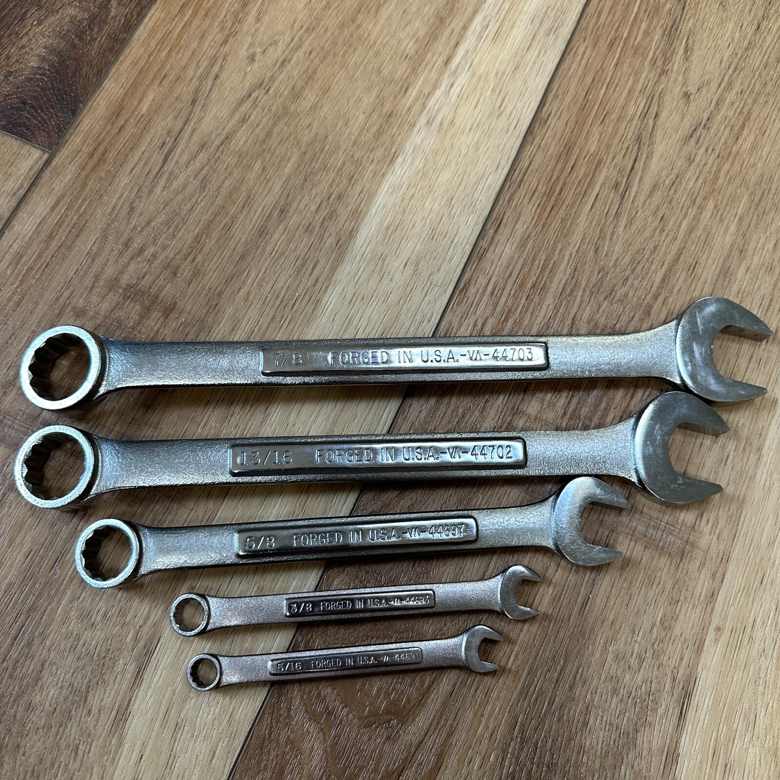 CRAFTSMAN USA WRENCH Set of 5 -VA- Combination 12 PT 5/16, 3/8, 5/8, 13/16 & 7/8
