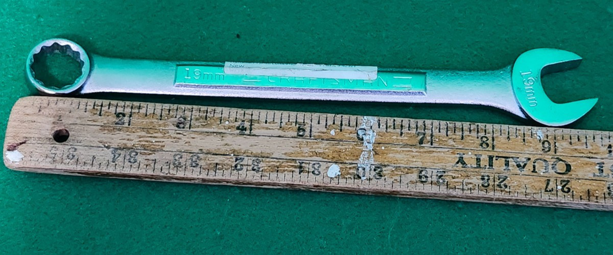 NOS 19 MM Craftsman Metric Combination Wrench 12 Pt 42921 Stickered