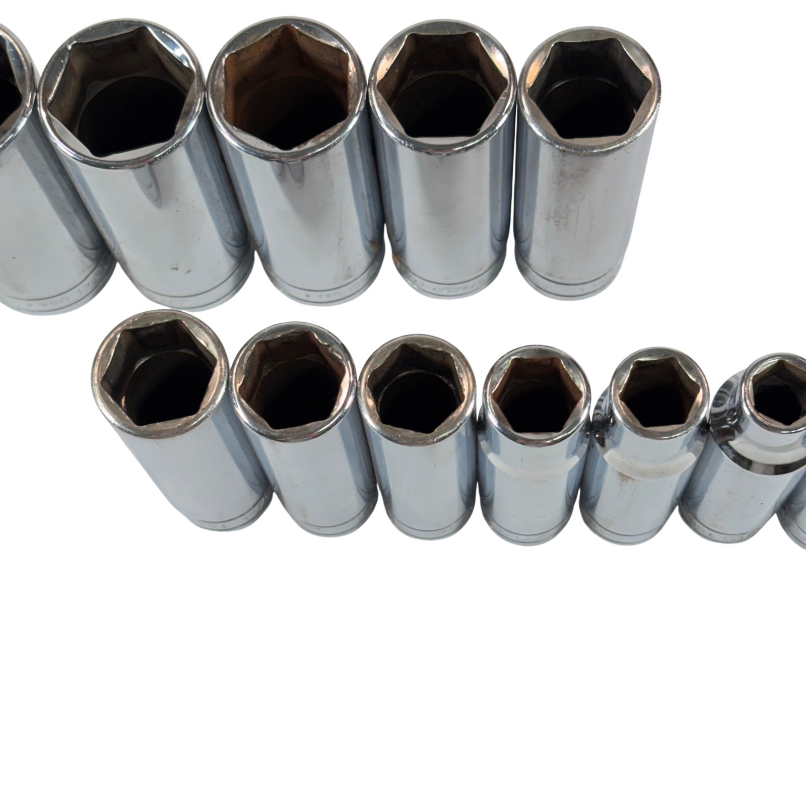 Snap-on Tools 313TSYA 13pc 1/2″ Drive 6-Point SAE Flank Drive Deep Socket Set