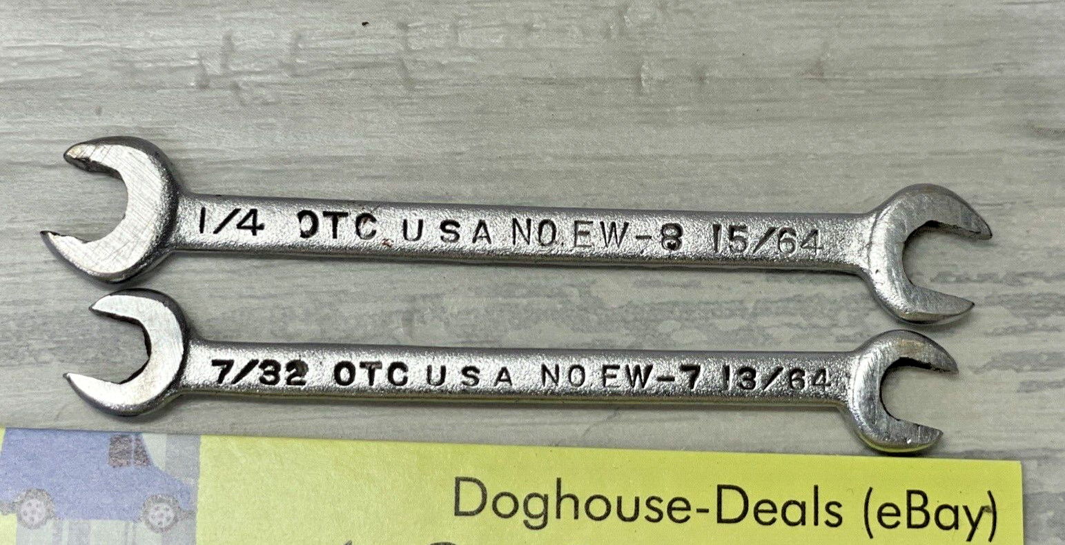 2- 1/4″ / 15/64″ & 7/32″ / 13/64″ OTC Open End Wrench Set, Free US Ship