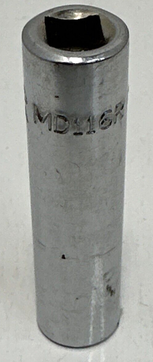 Mac Tools MD116R USA 1/4″ Drive 11/32″ SAE Deep Chrome 6 Point Socket Made in US