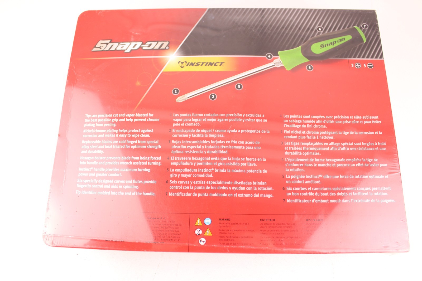 Snap on Tools GREEN 8pc Soft Grip Screwdrivers Set SGDX80BG NEW SEALED Free Ship