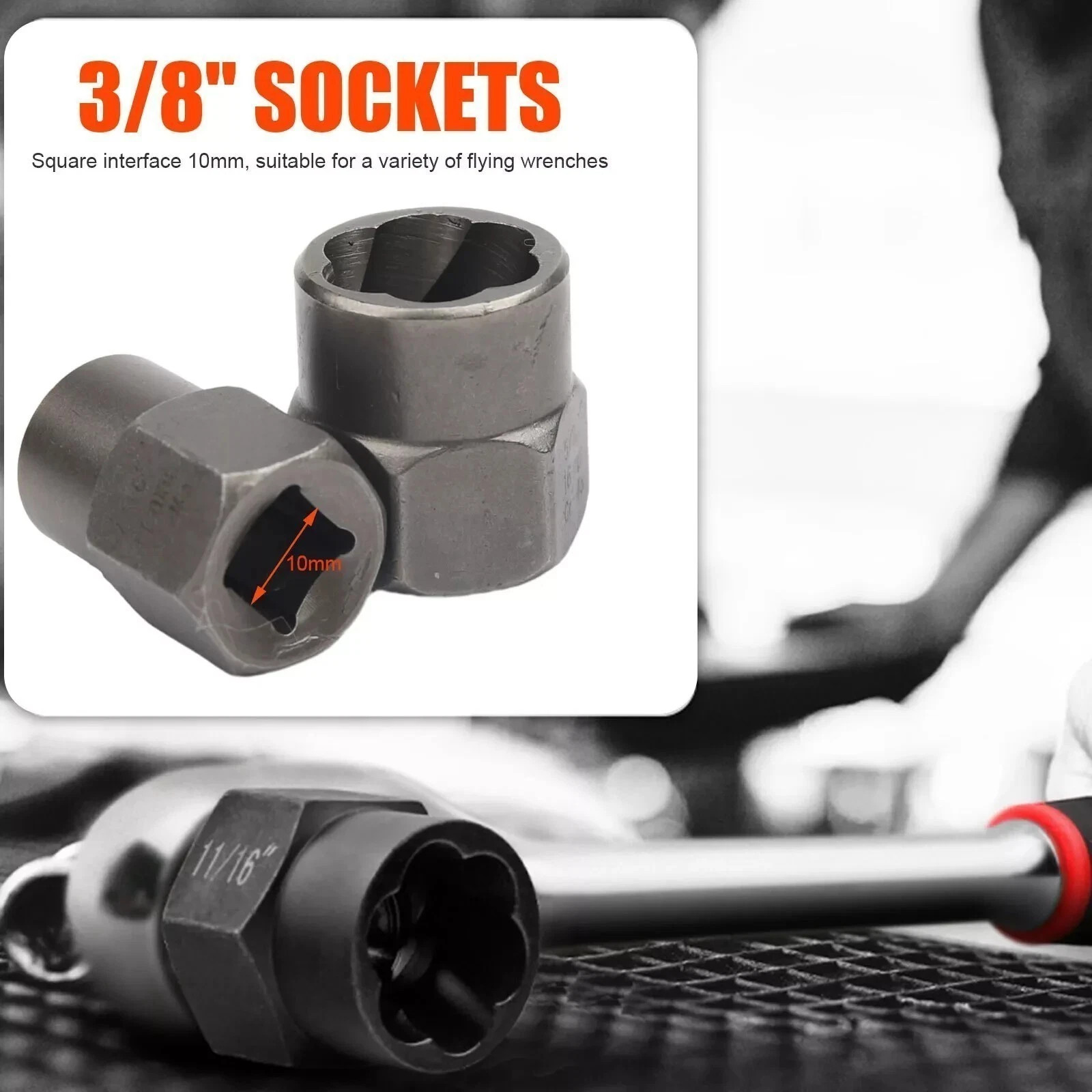 15 Pcs Nut & Bolt Extractor Kit, of Bolt Removal Tool Set,Extractor Socket Tool
