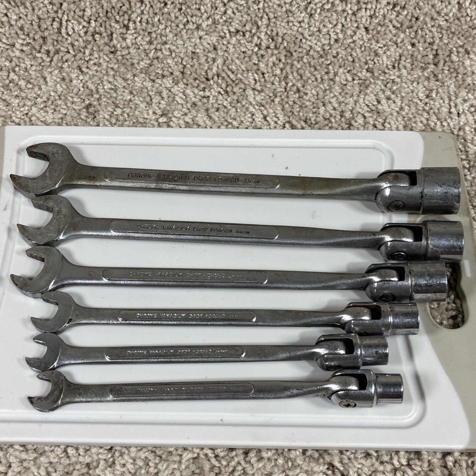 Truecraft Flex Head Wrench Socket Set 5pc SAE 3/8-3/4 Japan + 1 Metric 10mm
