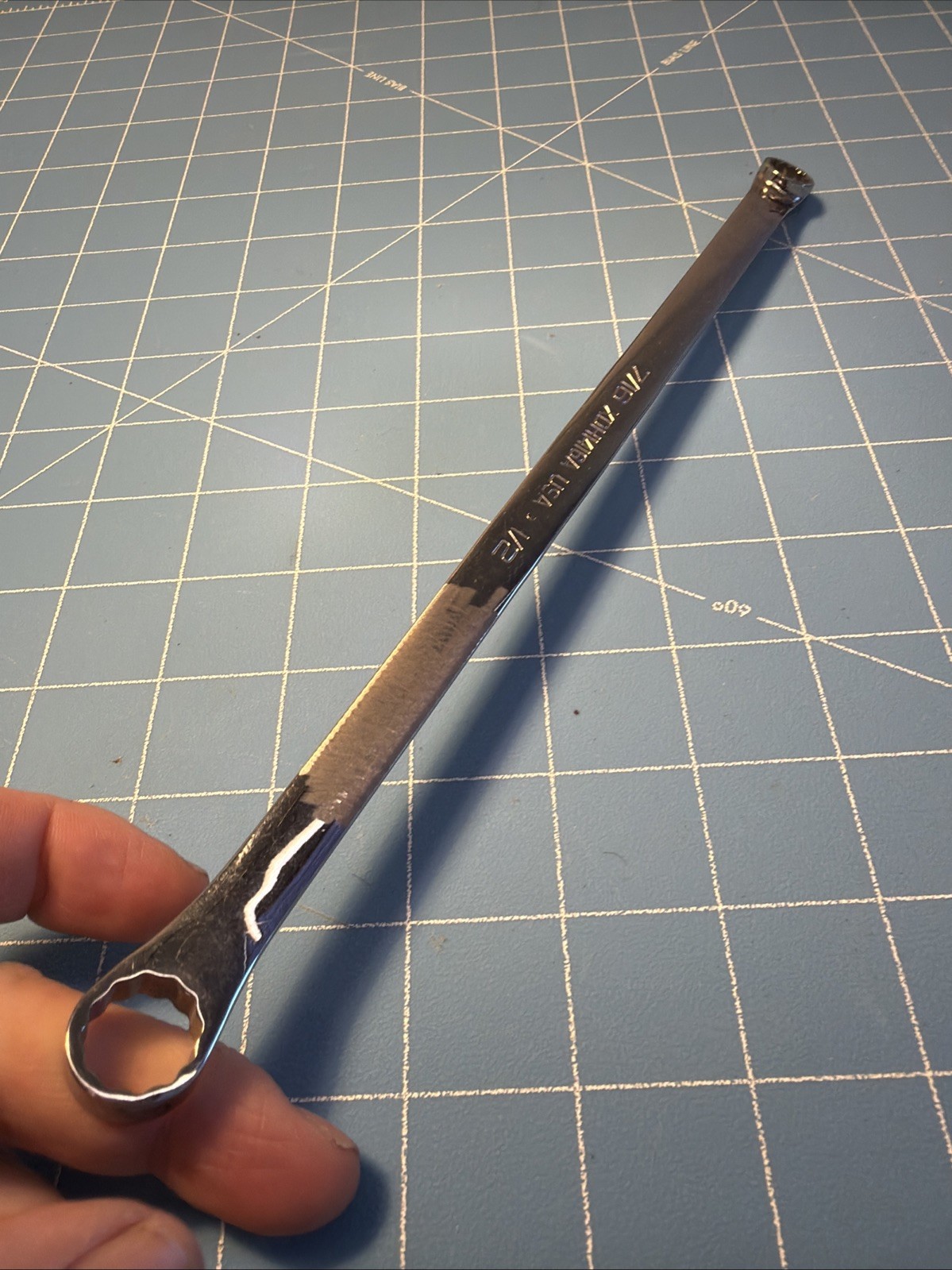 SNAP-ON 7/16-1/2 12 PT. FLANK DRIVE OFFSET BOX WRENCH XDH1416A