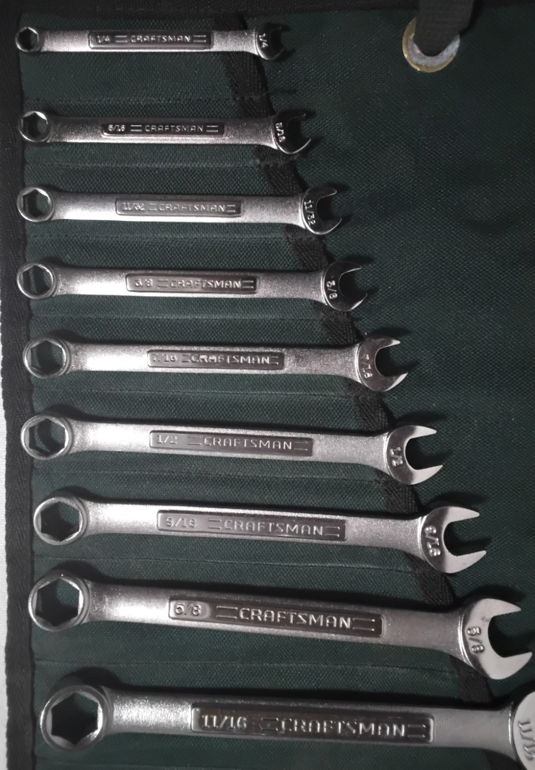 Craftsman 12pc SAE 6 PointCombination Wrench Set USA 1/4-7/8″