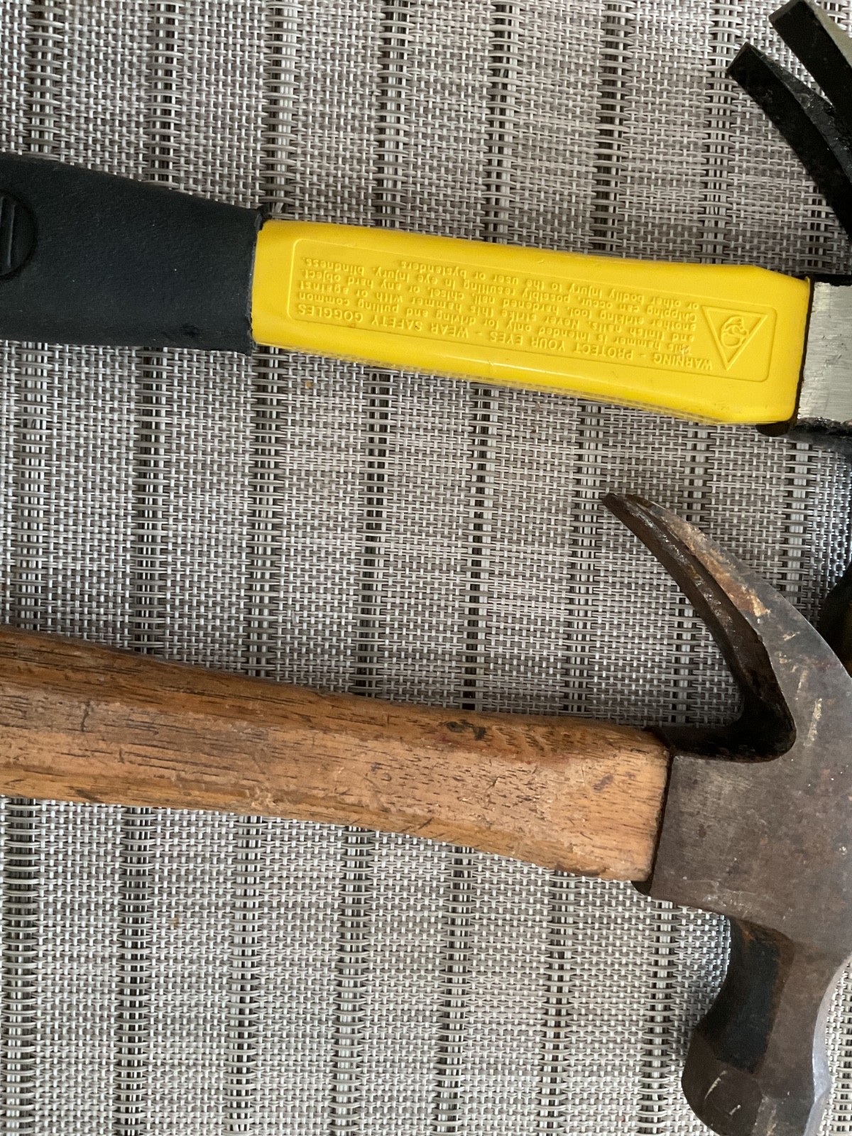 2 Stanley 16-oz Claw Hammers 51-110 FiberGlass Handle 51- 180 Wood Handle