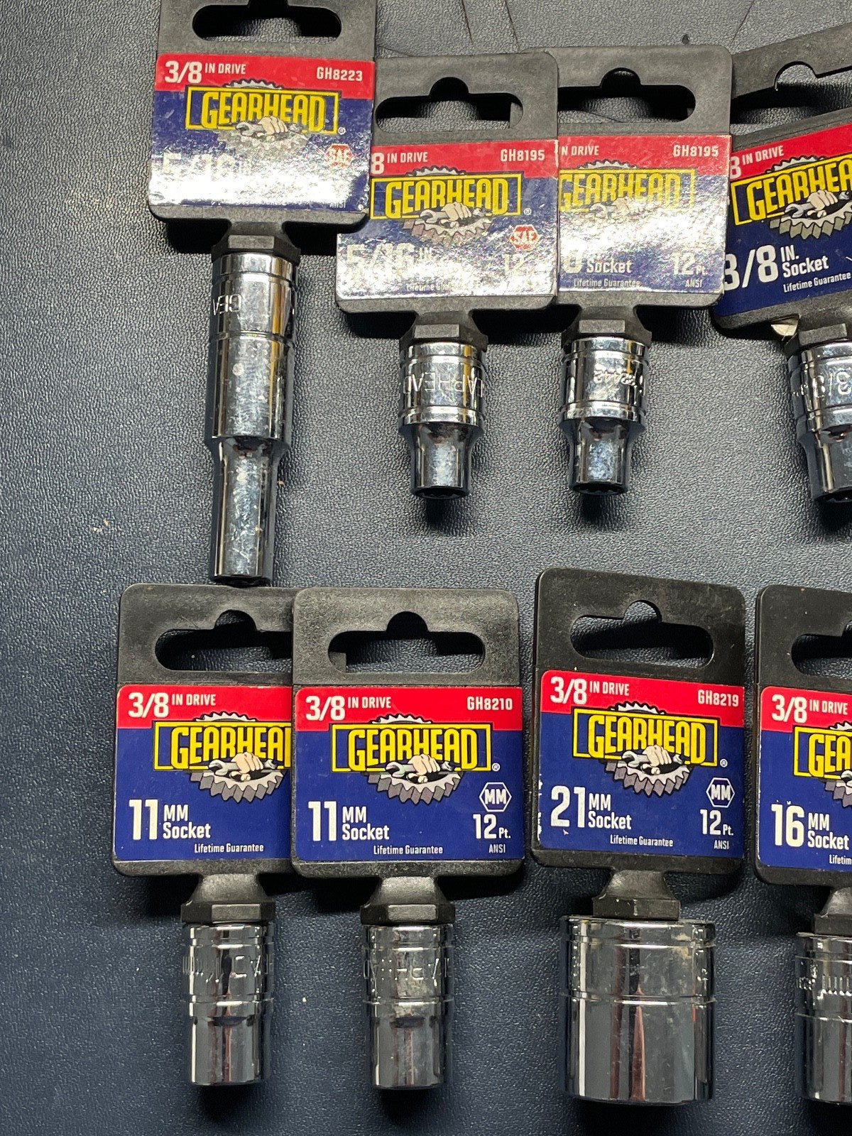 GEARHEAD LOT OF 18 NEW 3/8″ DR. SOCKETS 12 POINT – SEE DESCRIPTION FOR SIZES