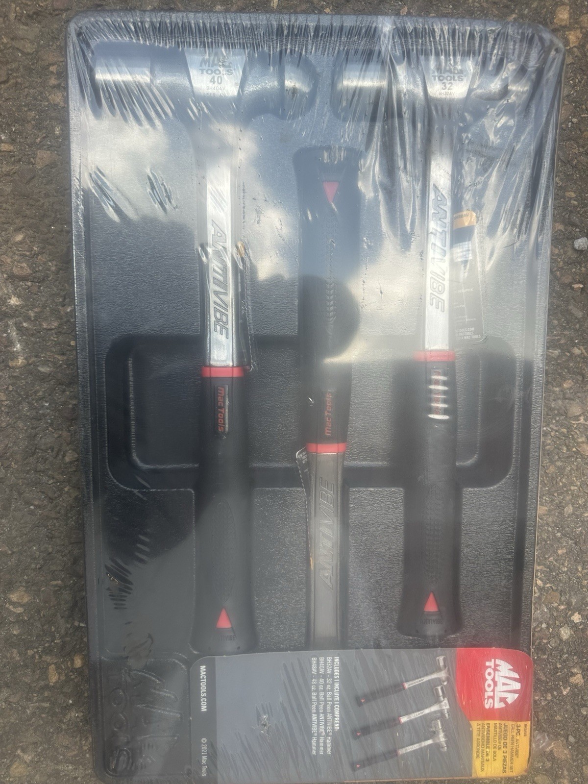 Mac 3 Piece Antivibe Ball Peen Hammer Set