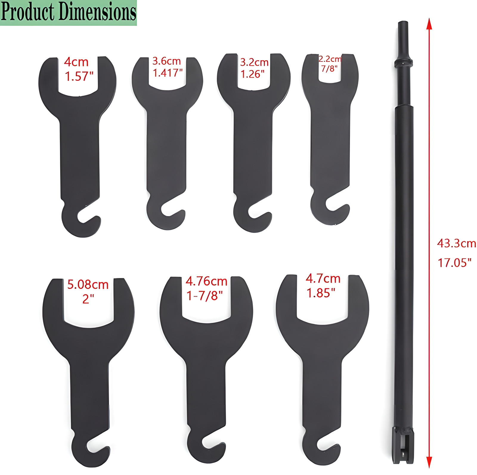 Pneumatic Fan Clutch Wrench Removal Tool Kit 43300 Fit for Ford/GM/Chrysler/Jeep