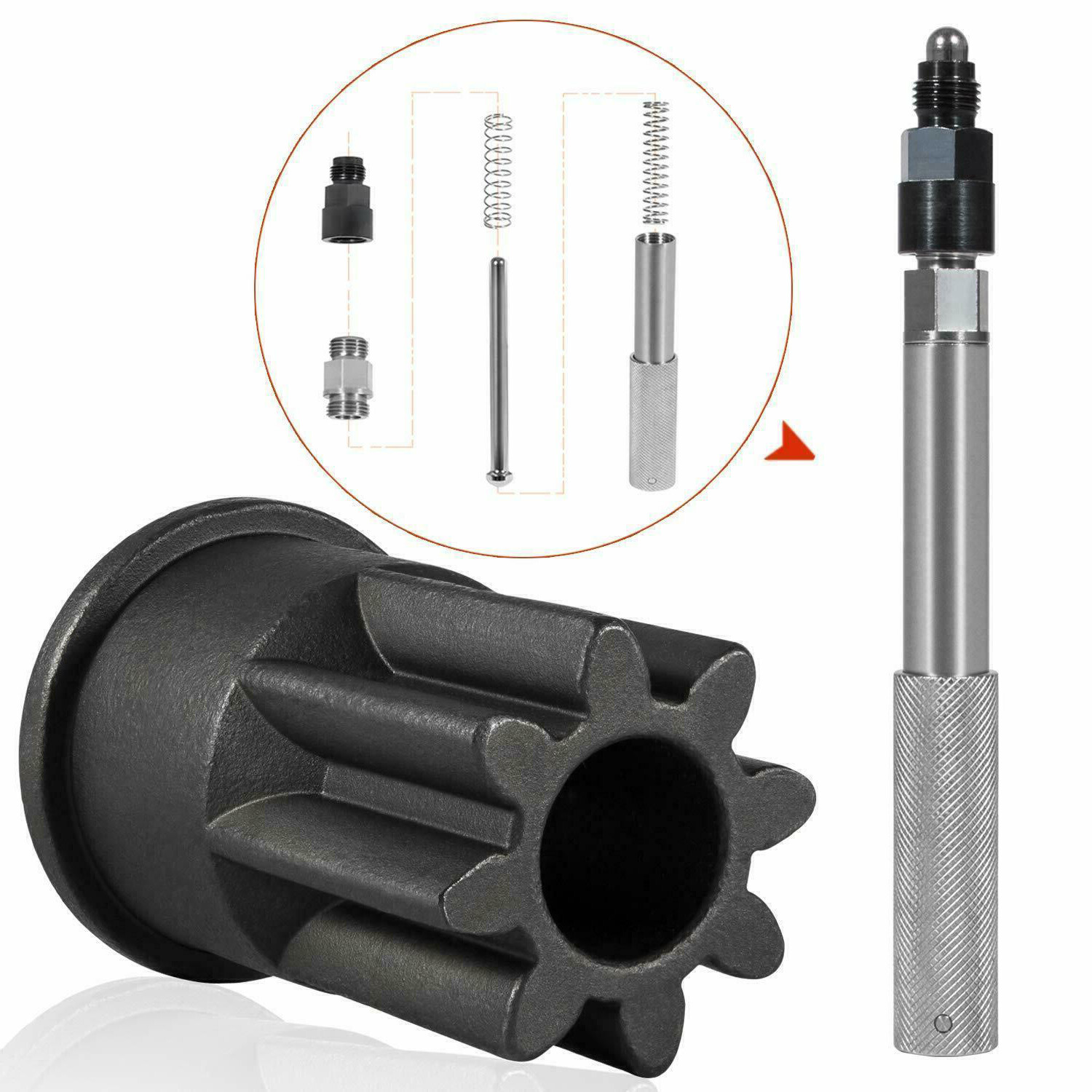 Timing Pin and Adapter & Engine Barring Socket Tool for Caterpillar CAT Engines