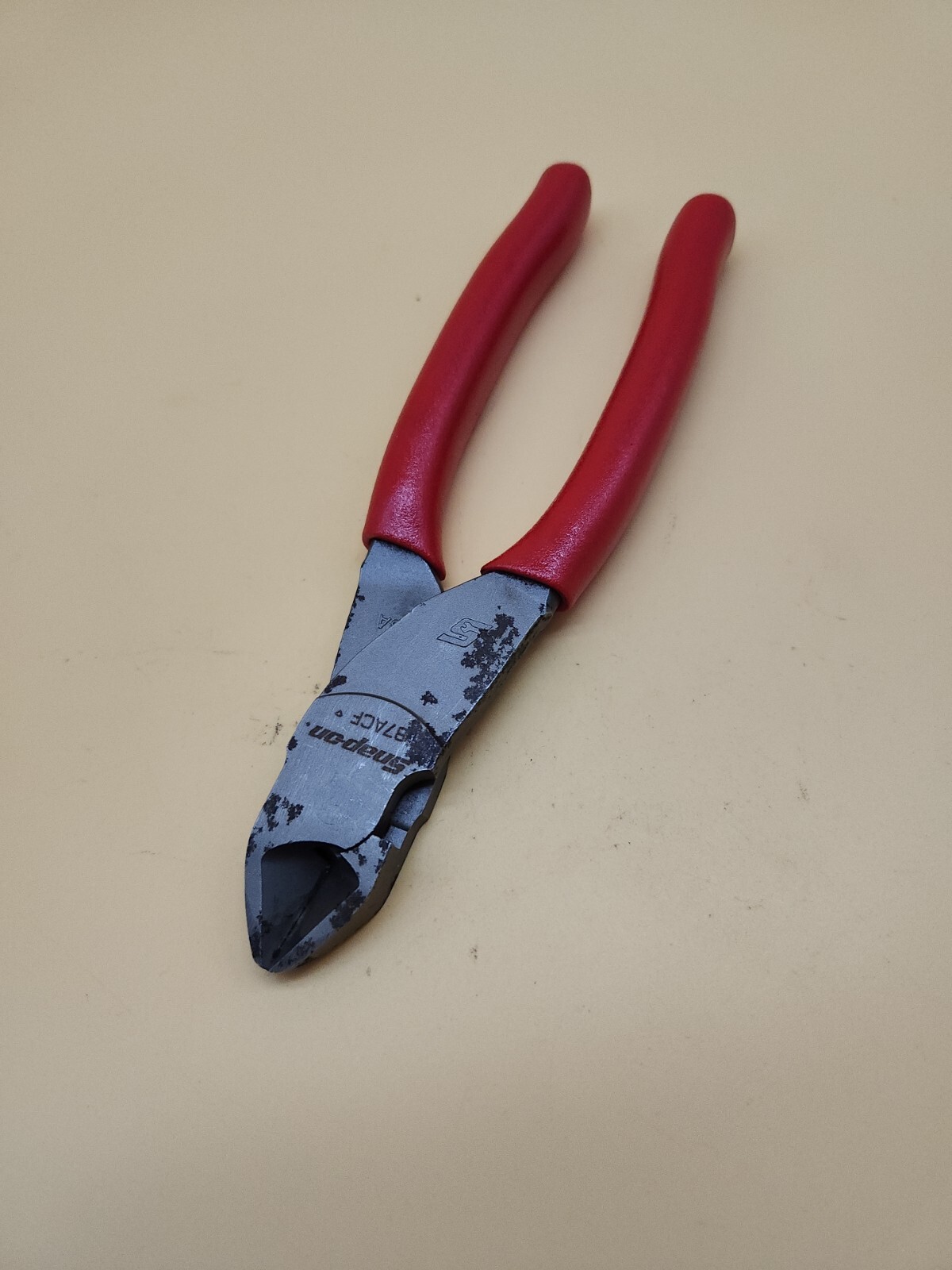 Snap-On Tools RED Soft Grip 7″ VECTOR EDGE Diagonal Cutter 87ACF USA