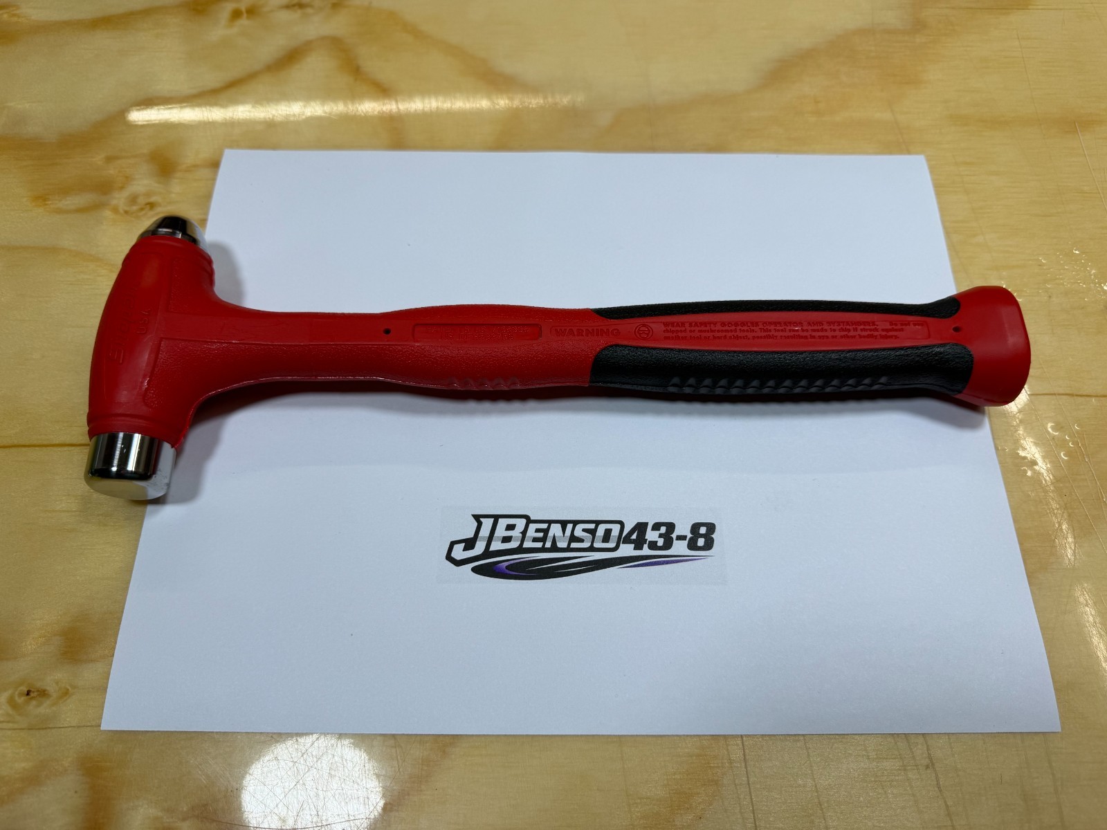 Snap-on Tools USA NEW RED 8oz / 225g Soft Grip Dead Blow Hammer HBBD8