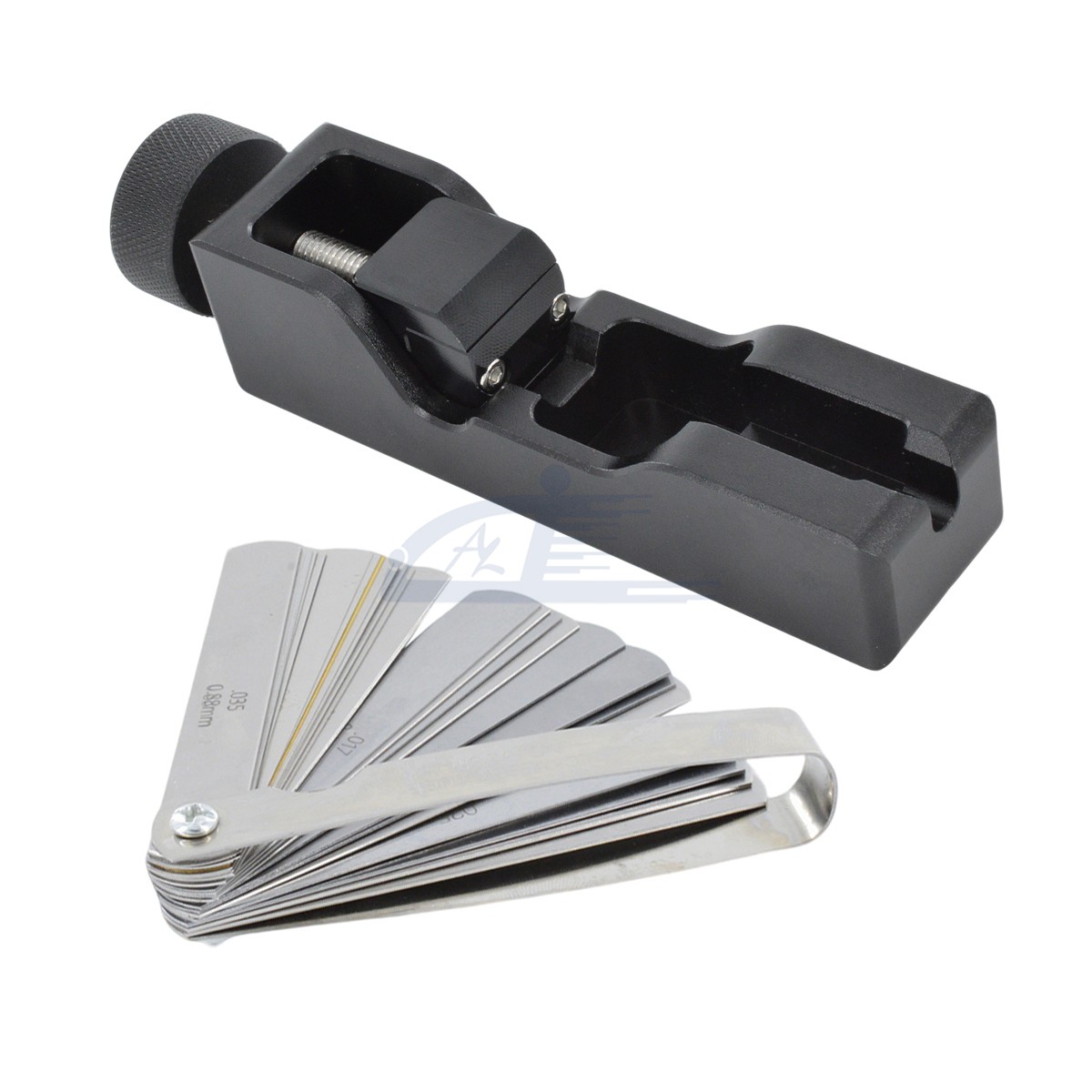 Spark Plug Gap Tool Gapper & Feeler Gauge Metric SAE 10mm 12mm 14mm 16mm Black