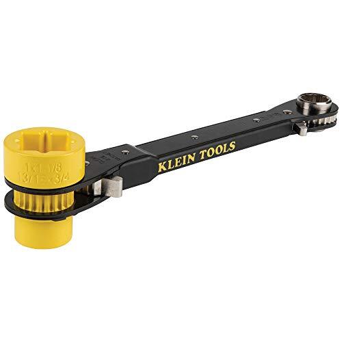 Klein Tools KT155HD Heavy-Duty 5-In-1 Lineman’s Ratcheting Wrench with Bolt